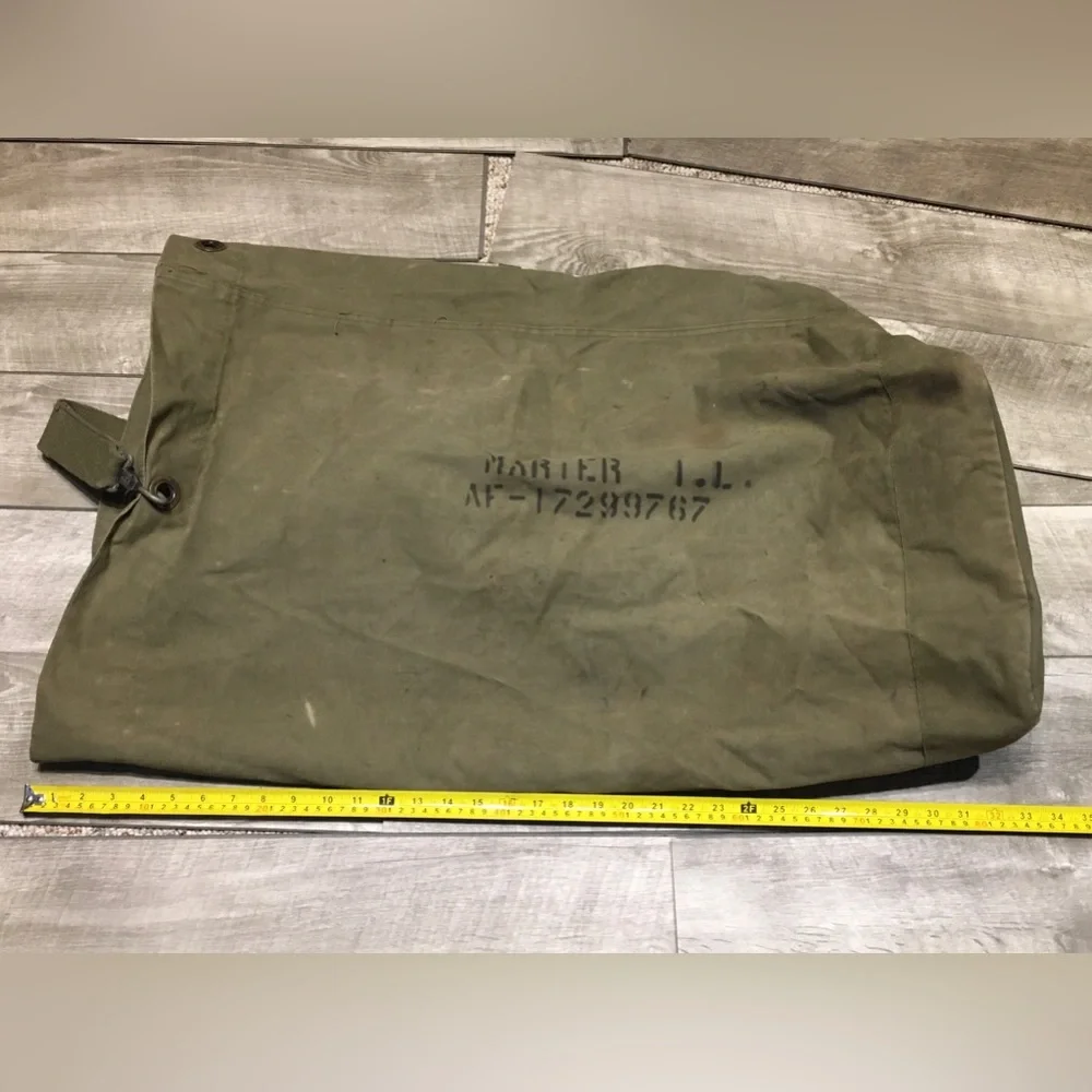 Vintage 40s Clothing Barrack Bag 1940s Laundry Bag USA US Military Post WWII Era
